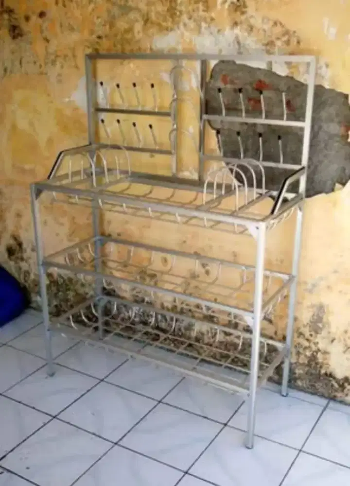 Rak Piring Aluminium 3 Sap