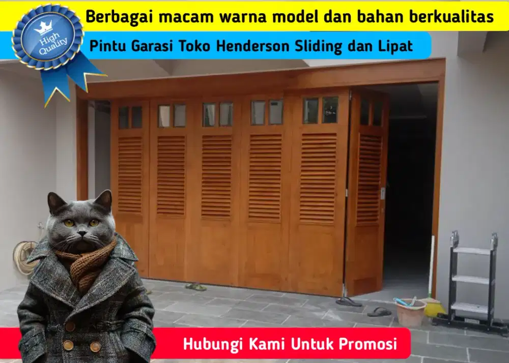 Gerbang Pintu Garasi Kantor Gudang Ruko Henderson Sliding dan Lipat