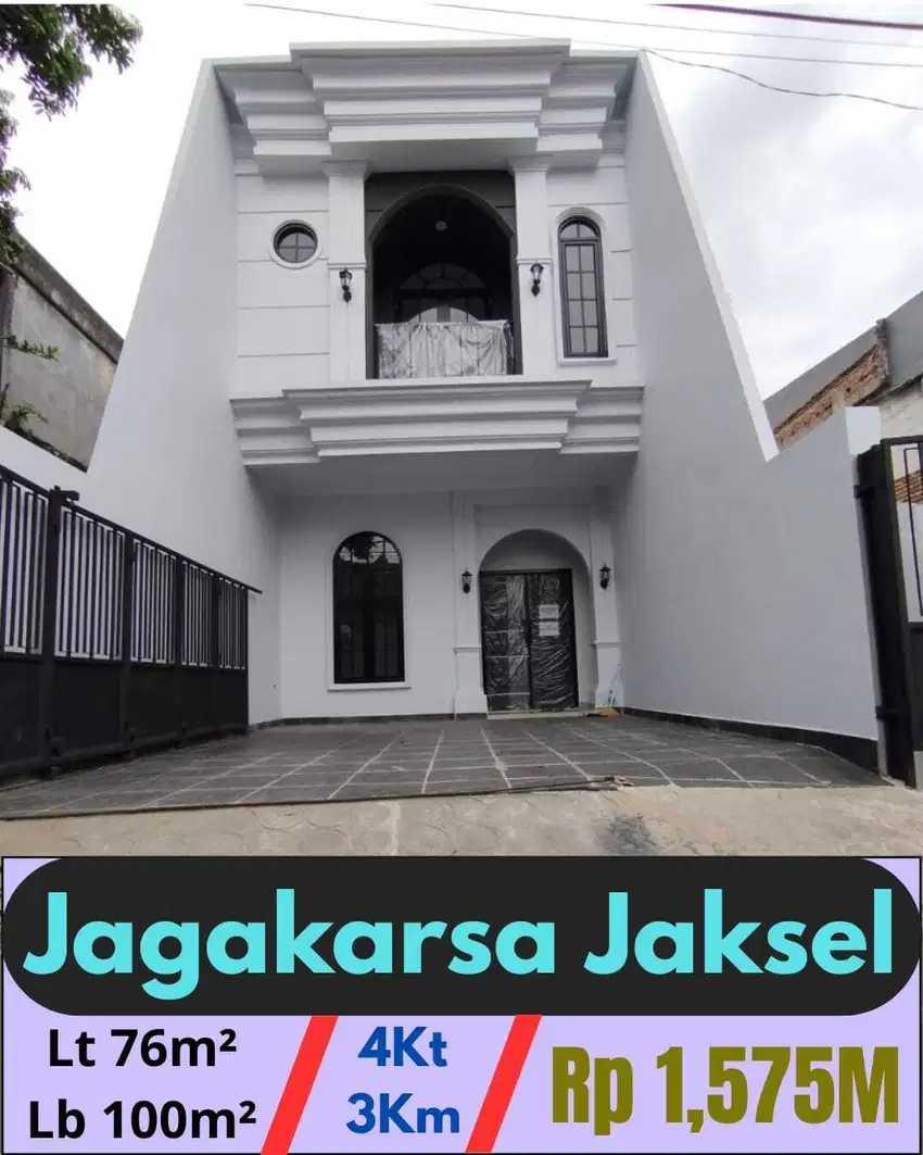 DiJual Rumah Modern Classic Jagakarsa Jakarta Selatan