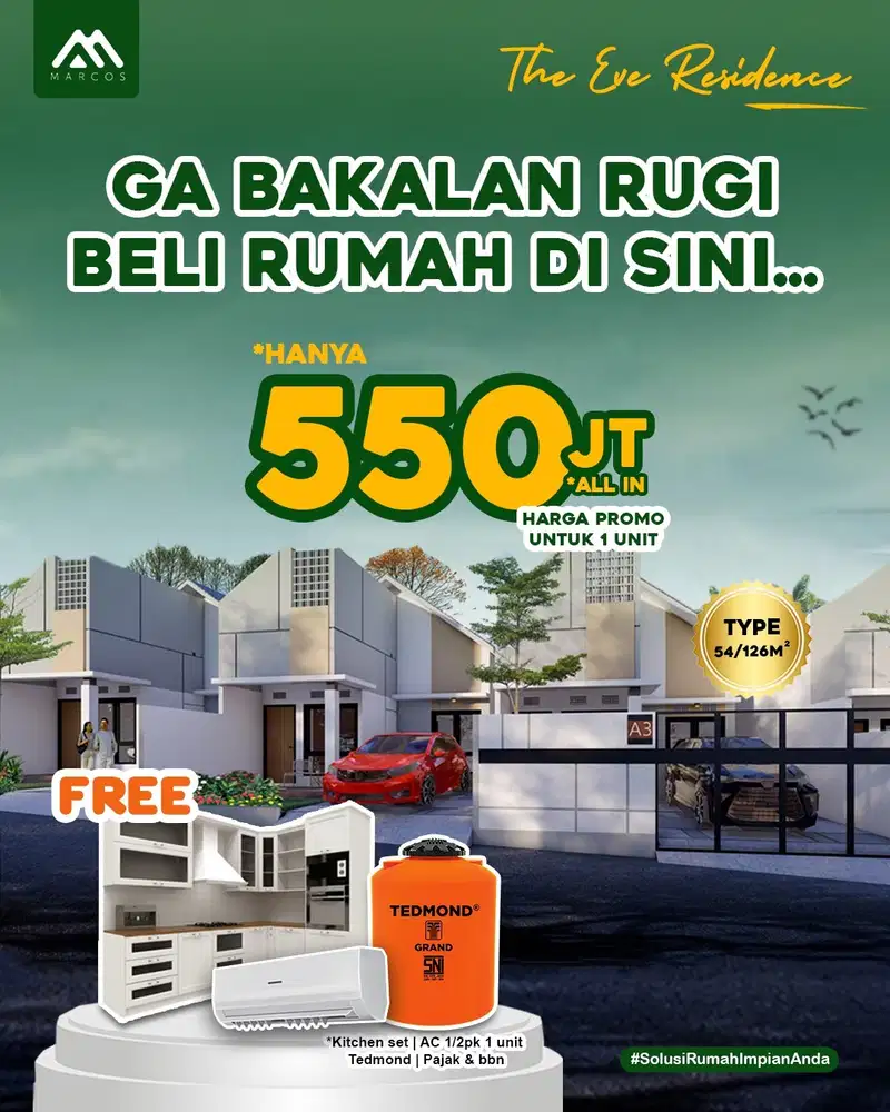 Rumah Bagus & Minimalis dekat  Jln Soekarno Hatta Palembang