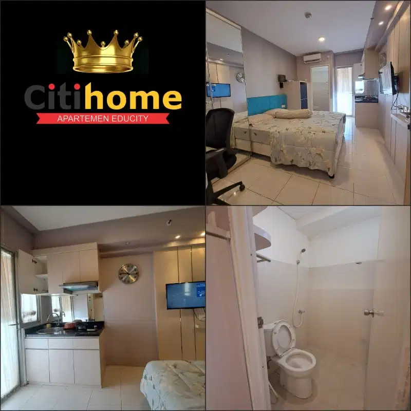 Disewakan Tahunan  Studio furnish Apartemen educity by Citihome