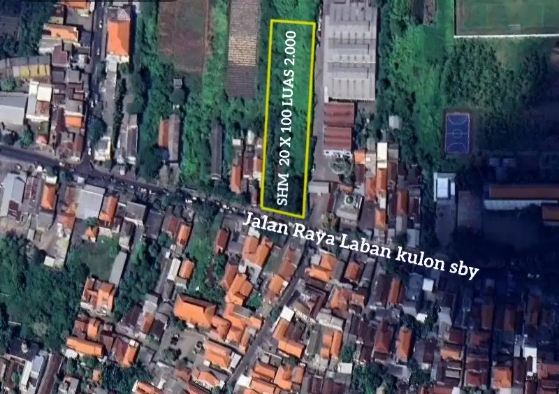 Termurah 7 jt/m lahan nol jl raya laban kulon sby