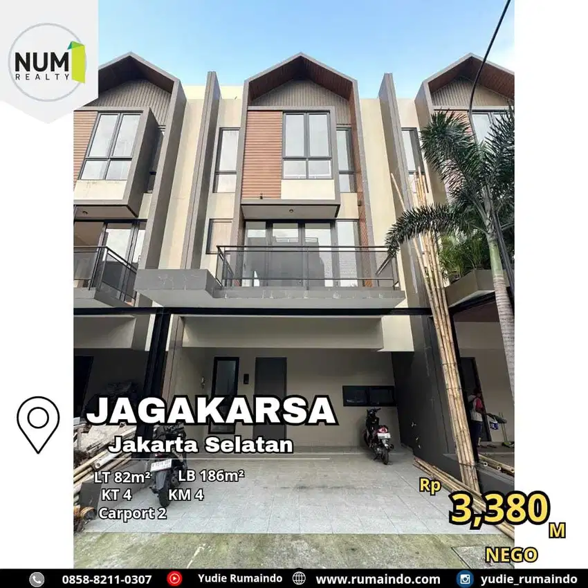 Rumah Scandinavian Cluster Semi Furnish di Jagakarsa Jakarta Selatan