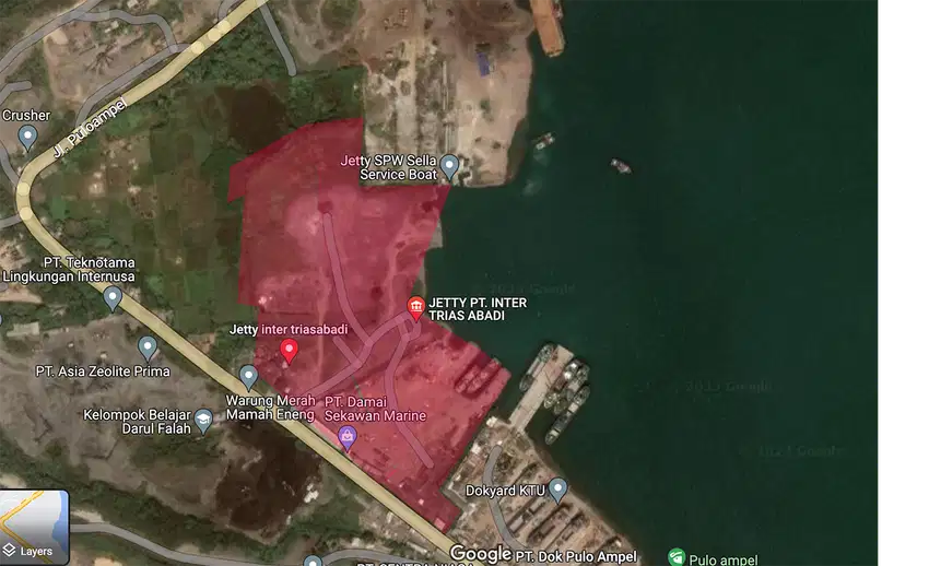 TANAH DIJUAL PINGGIR LAUT JETTY BOJONEGARA PULOAMPEL SERANG SERTIPIKAT