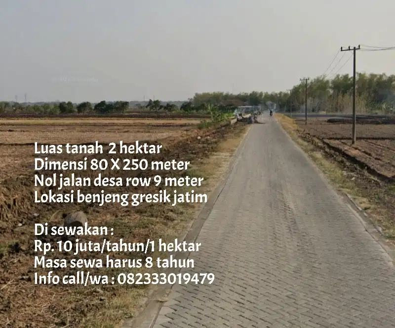 Di sewakan tanah luas 2 ha nol jalan jalur kab