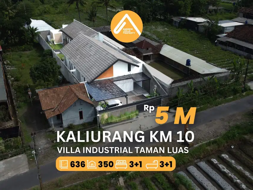 Jual Villa Jalan Kaliurang Km 10 Dekat Pasar Gentan Design Indrustrial