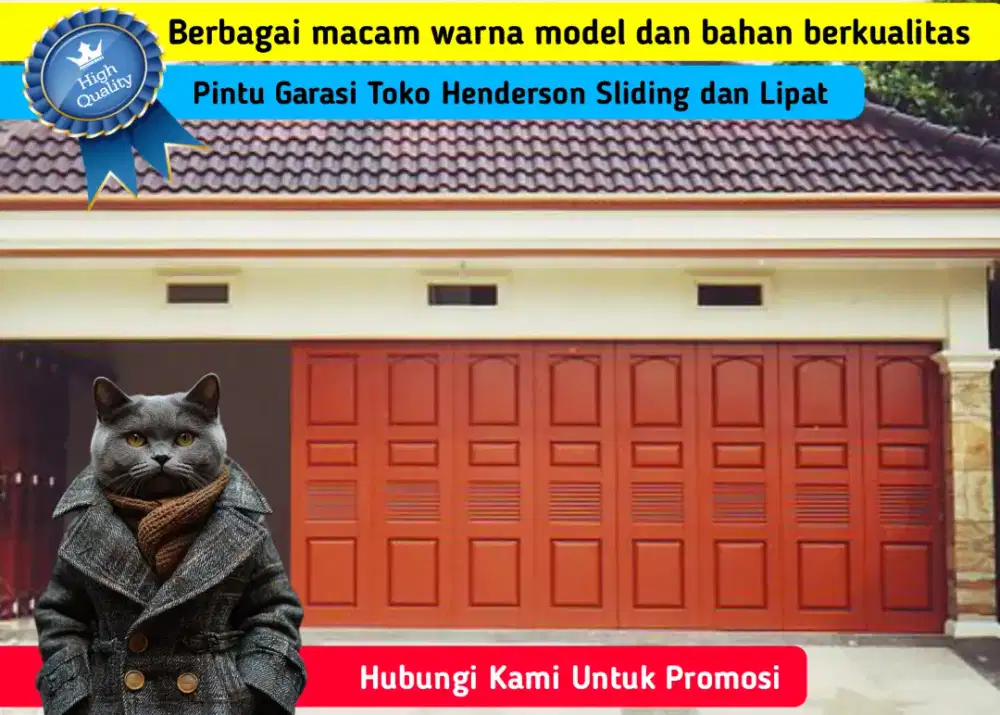 Gerbang Pintu Henderson Garasi Kantor Koprasi Ruko Bengkel Gudang