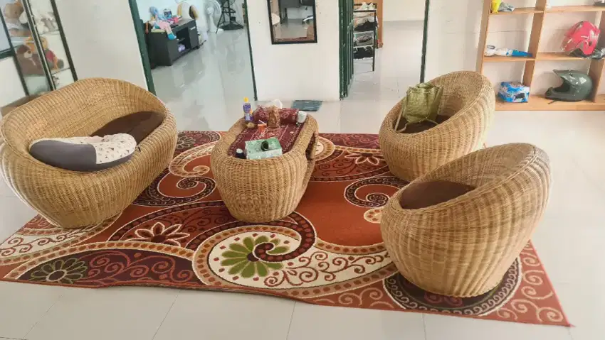 Sofa rotan 1 set