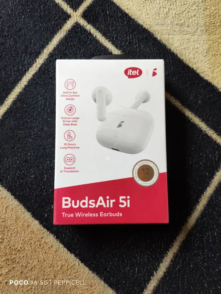 Headset Bluetooth TWS itel BudsAir 5i NEW