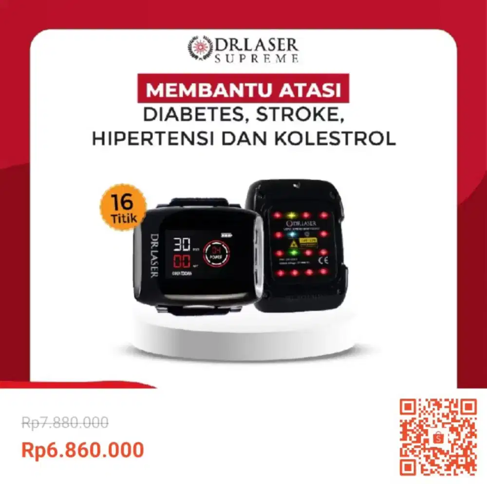 Dr. Laser type SUPREME 16 titik akupuntur model tertinggi
