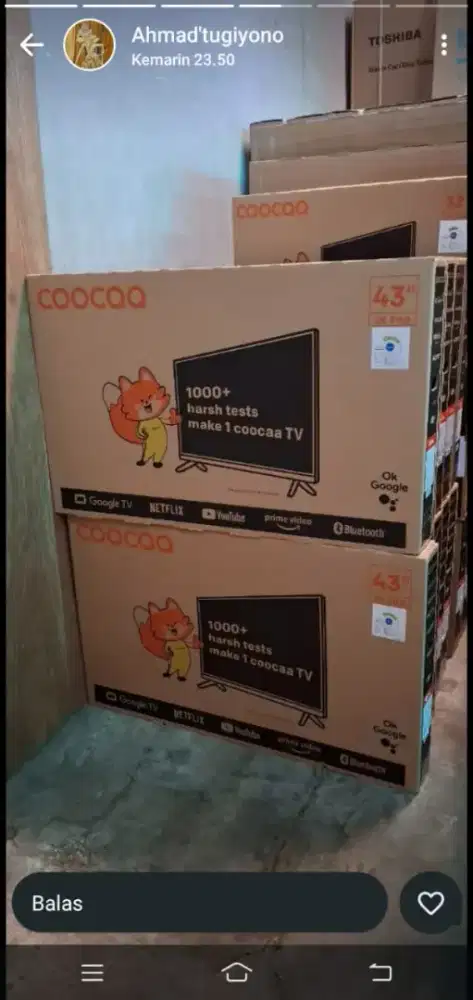Coocaa smart tv 32 inc segel garansi resmi + pasang bracket