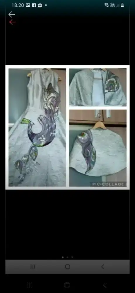 Di jual Gaun Mother of Bride Handmade payet. Bahan Jarcout