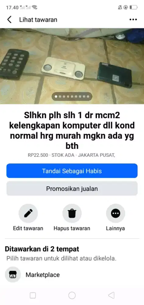 Slhkn plh slh 1 dr kelengkapan komputer dll kond normal murah cpt dot