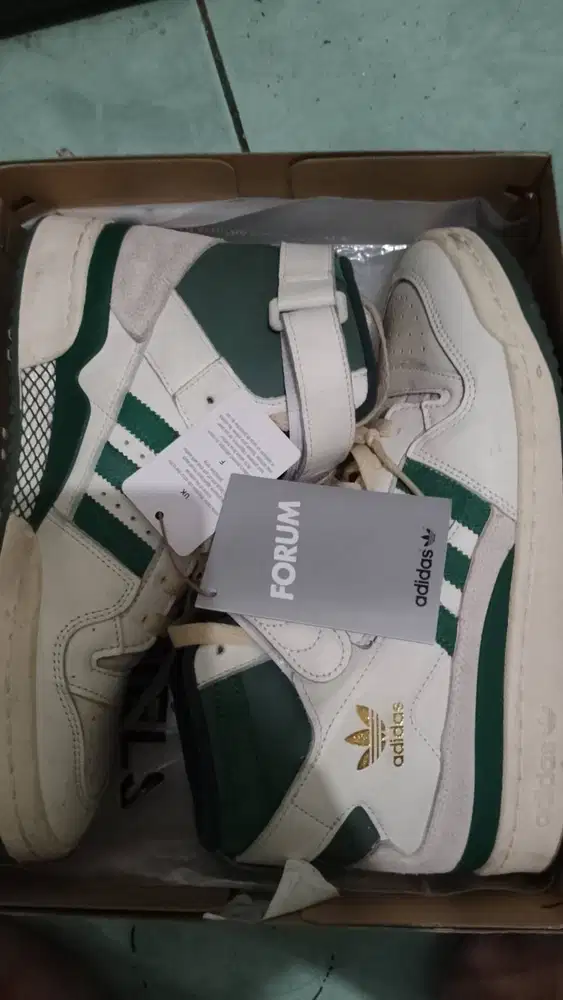ADIDAS FORUM HIGH 84 UK 8.5 / 42 WHITE (GW2203) ORIGINAL LENGKAP