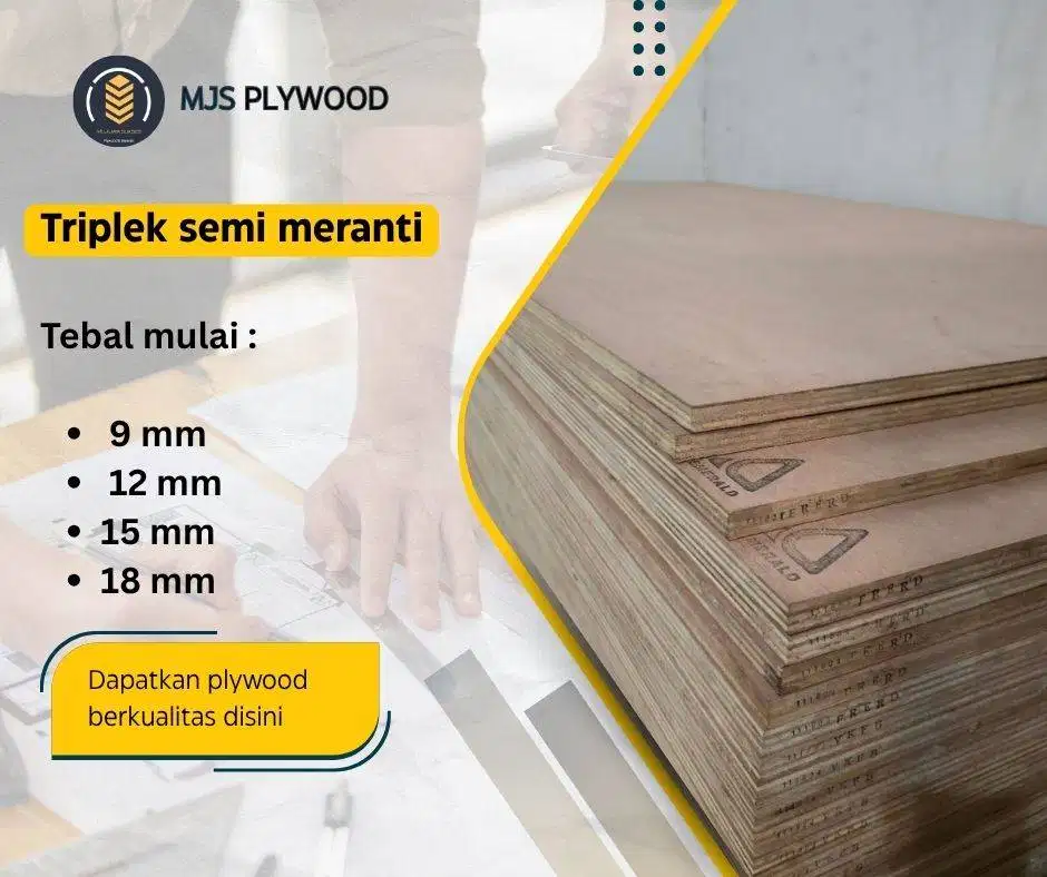 harga triplek semi meranti halus 1 sisi tebal 18mm