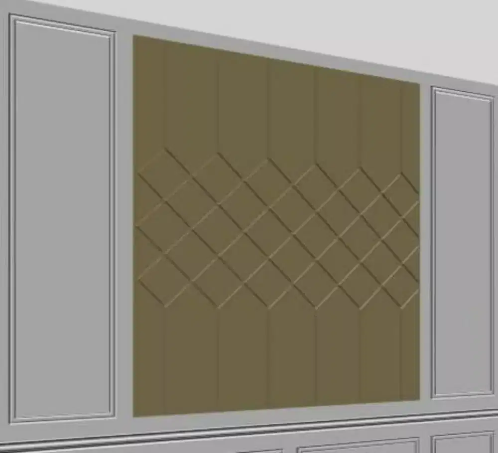 Kaca cermin bevel dekorasi dinding