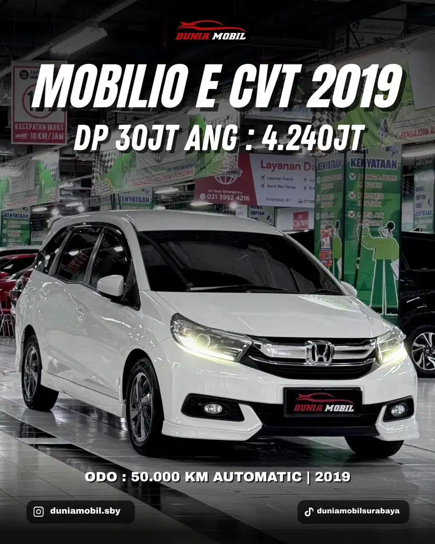 KM 50rb Honda Mobilio E Prestige CVT 2019 / 2020 Bisa Tukar Tambah