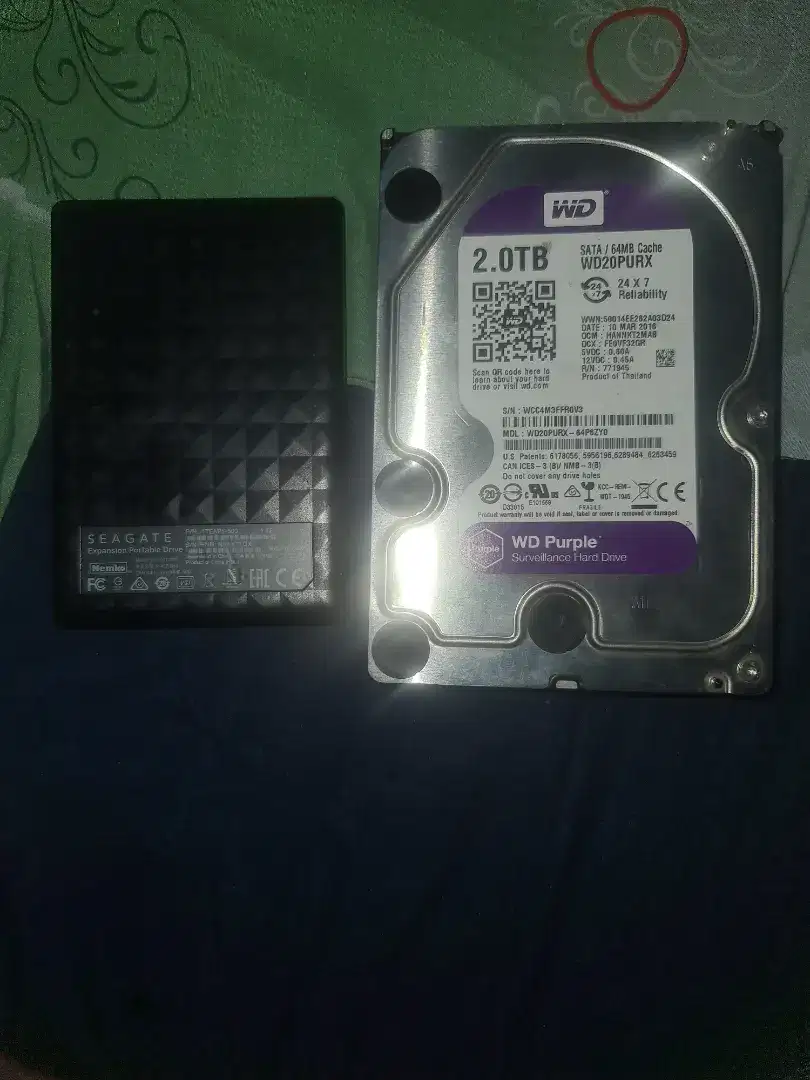 bundling hardisk internal 2tb & external 1 tb