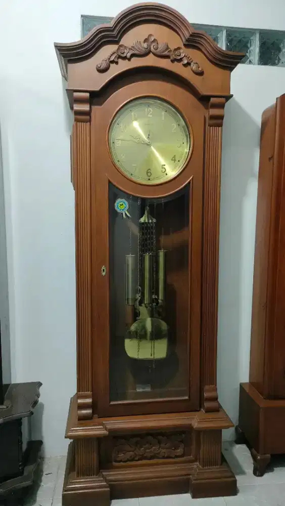 jam almari granfatherclock junghans bandul gandul tua kuno unik antik