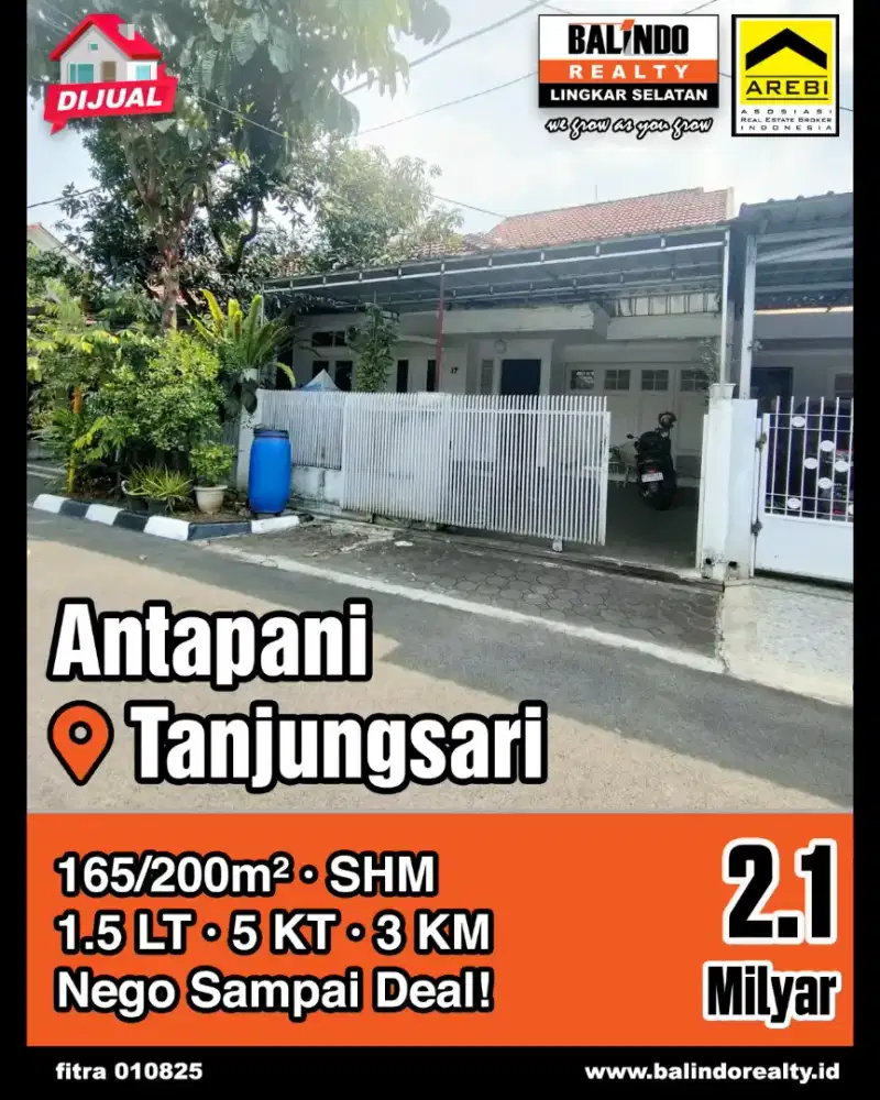 Jual Cepat Rumah Siap Huni Tanjungsari Asri Antapani