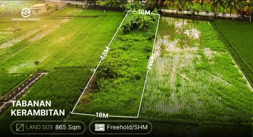 DIJUAL TANAH PINGGIR JALAN KERAMBITAN BALI