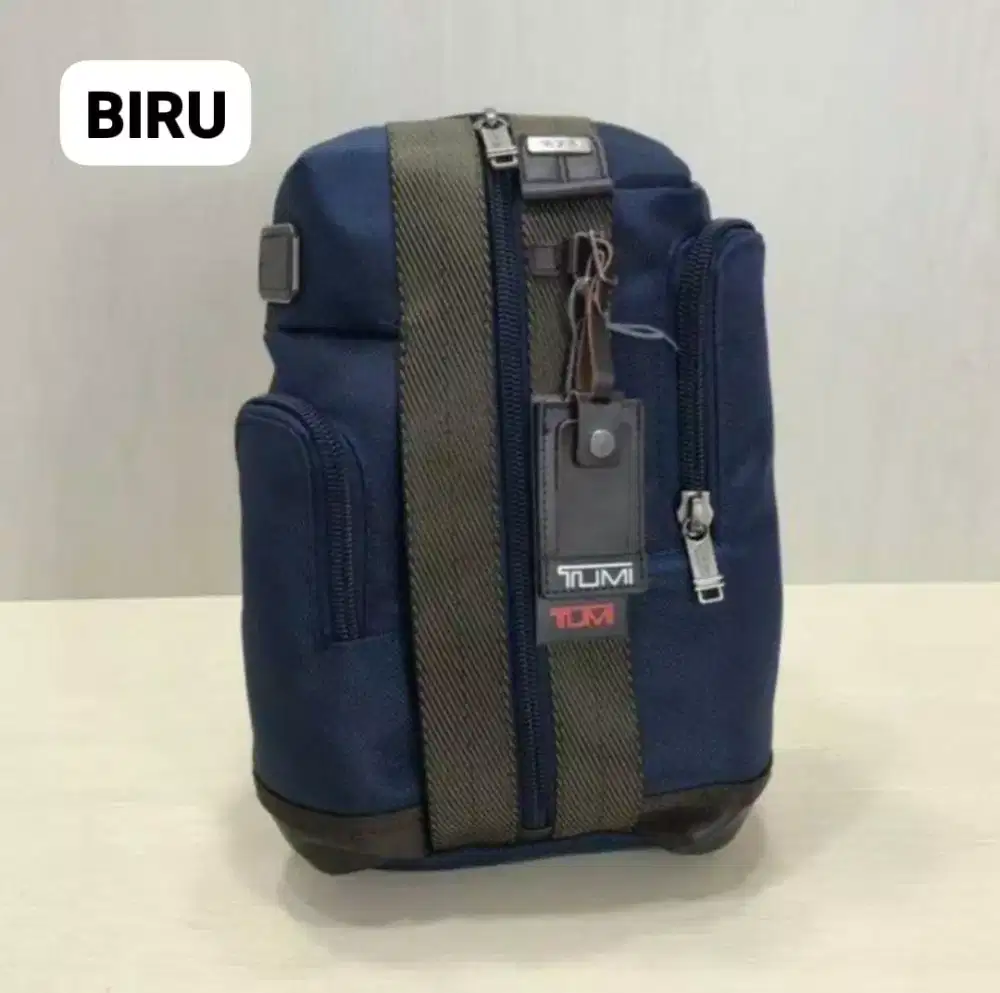 Tas Tumi Saratoga Higgins Monterey Tumi Bodybag Slingbag Biru