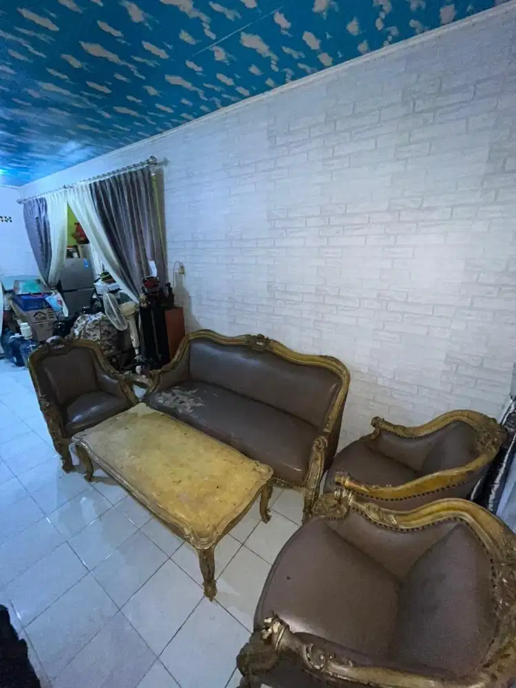 JUAL CEPAT SOFA SET BANGKU MEJA