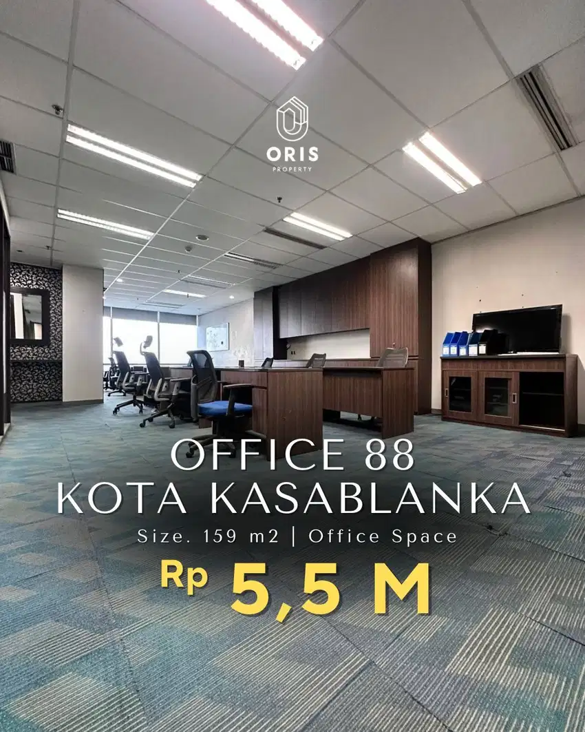 For Sale Office 88 Space Siap Pakai Fully Furnished - Kota Kasablanka