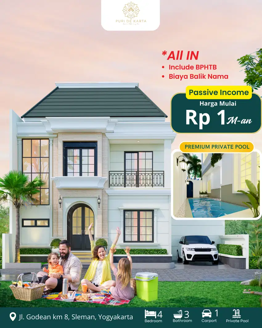 Rumah 2 Lantai SHM Ready di Godean, Lokasi Strategis