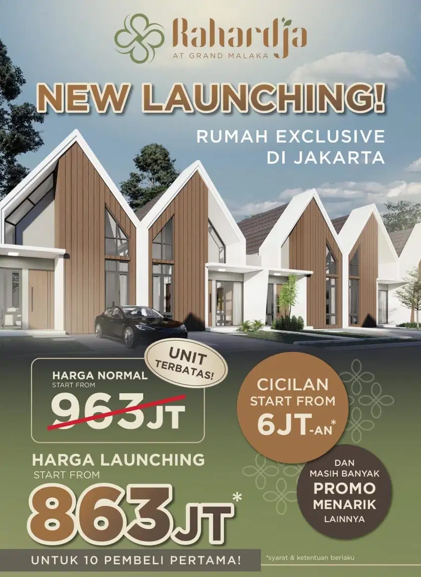 JUAL RUMAH EKSKLUSIF IN JAKARTA RAHARDJA GRAND MALAKA