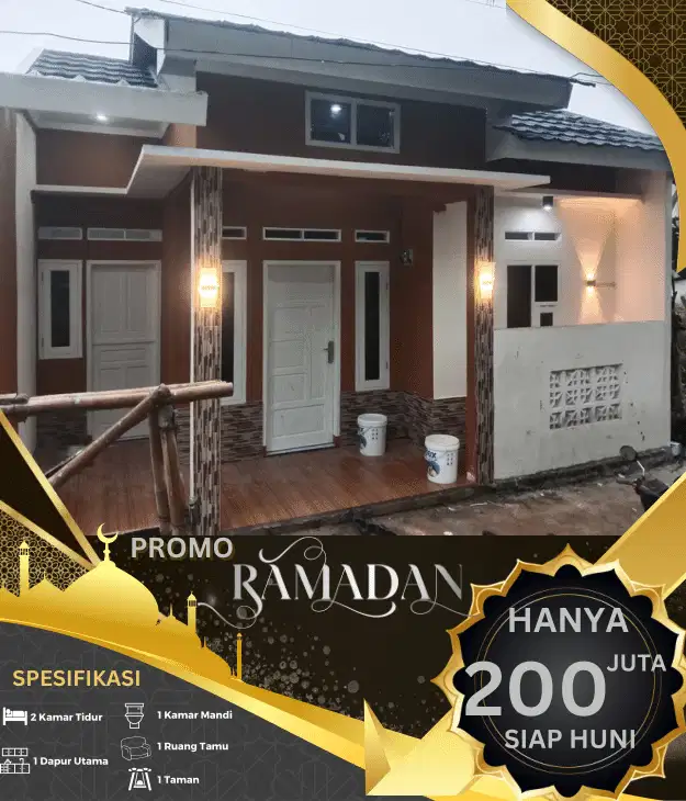 Rumah murah 2 kamar bebas banjir akses strategis mulai dari 200 jutaan