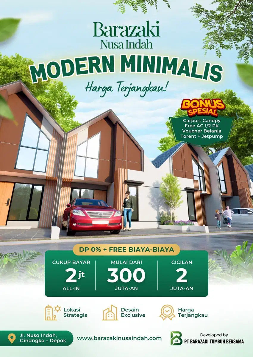 Dijual Rumah Modern Minimalis di Depok mulai 300 Jutaan