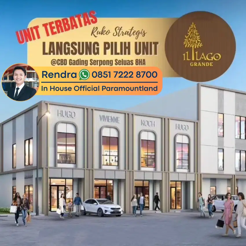Dijual Ruko Murah DI Pusat CBD Gading Serpong Sebrang Sorum Mobil