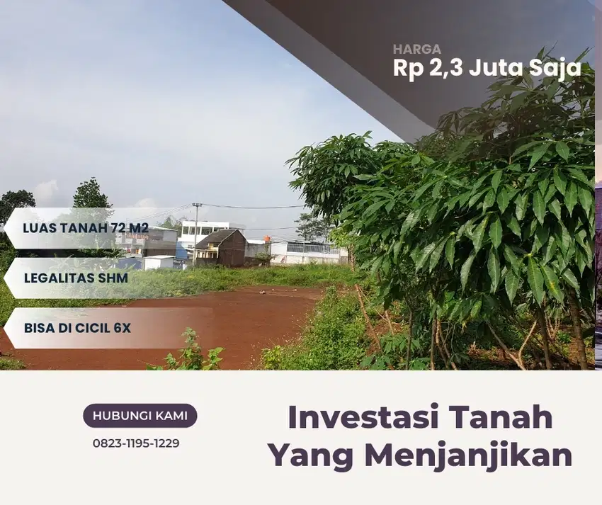 Jual Tanah Cileunyi Lokasi Pinggir Jalan,Tanah Siap Bangun Rumah