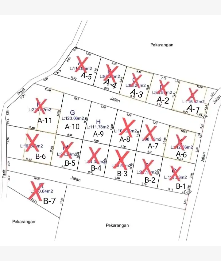 Dijual Tanah Kapling Tinggal 2 unit di Donokerto