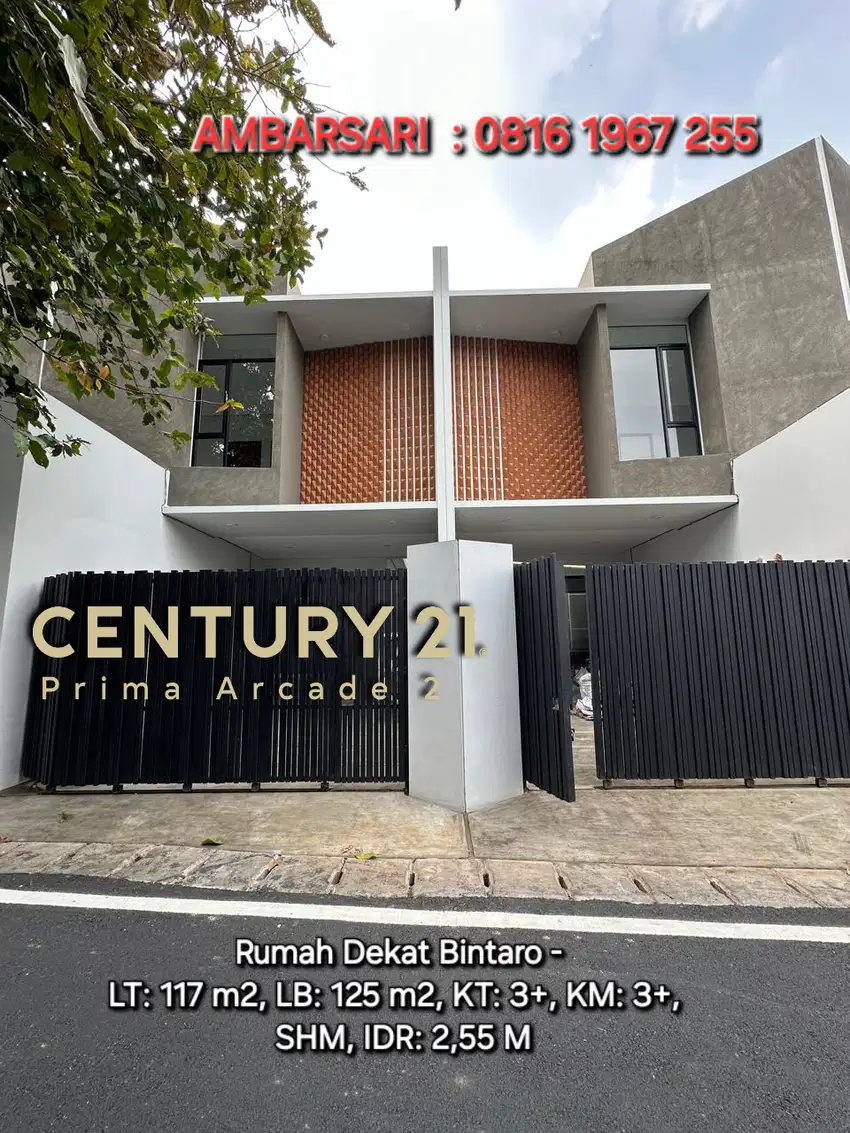 14043 - Rumah brand new are bintaro SHM siap huni