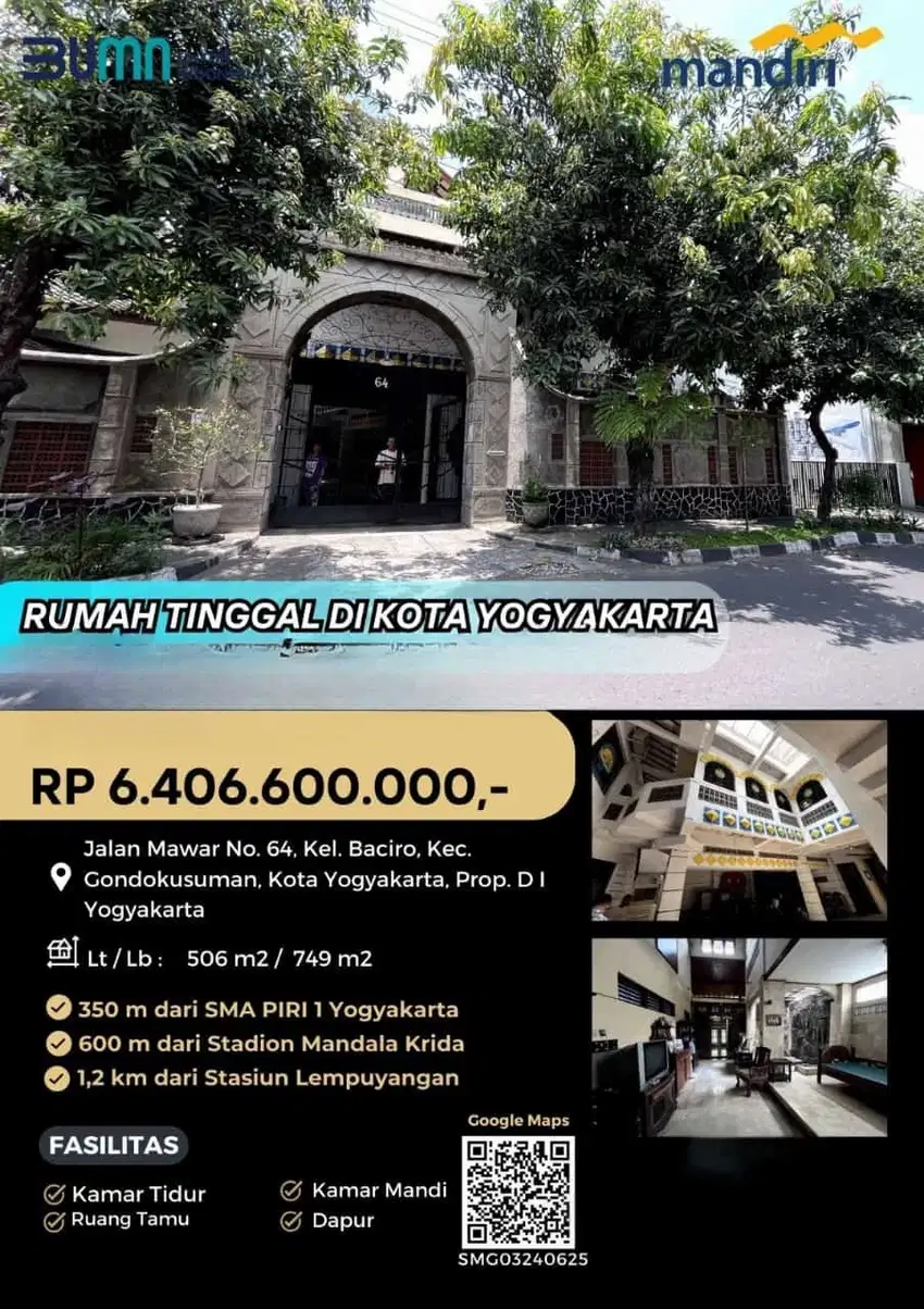 RUMAH KLASIK ASET LELANG DEKAT STADION MANDALA KRIDA