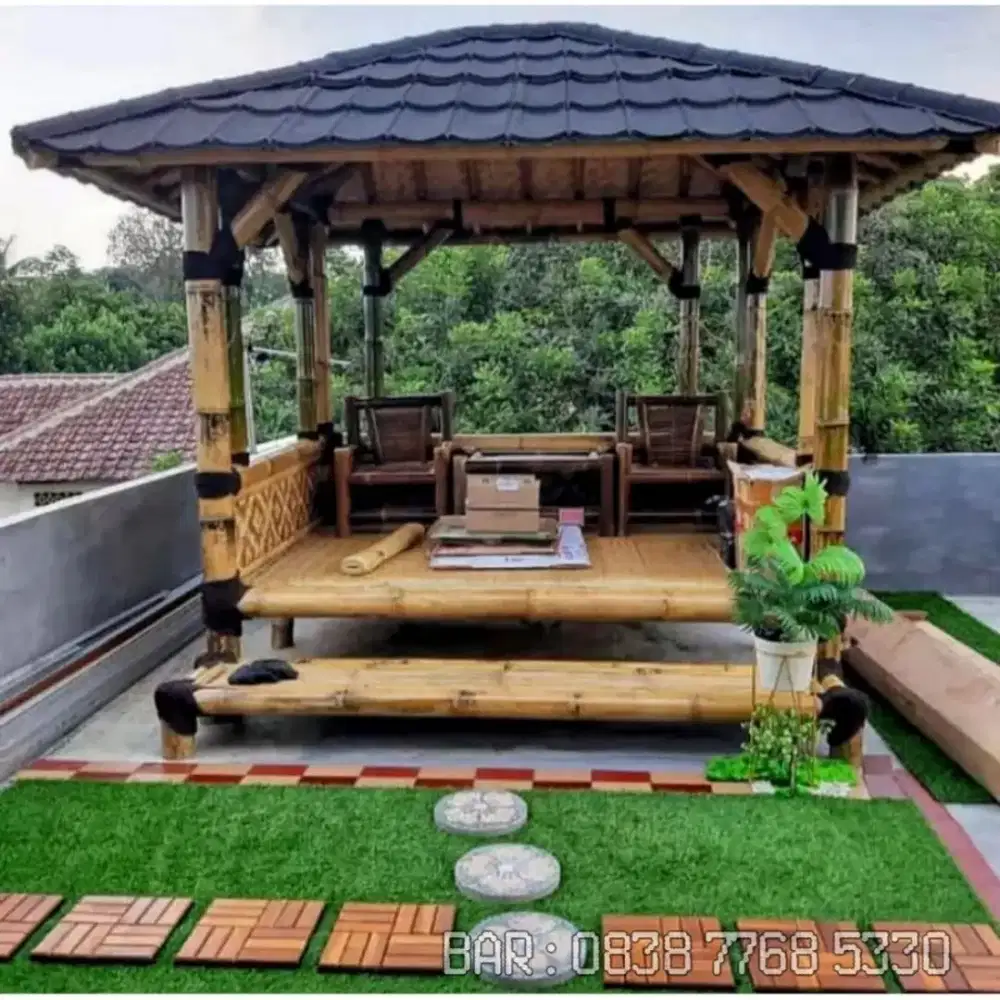 saung gazebo dan warung leseha