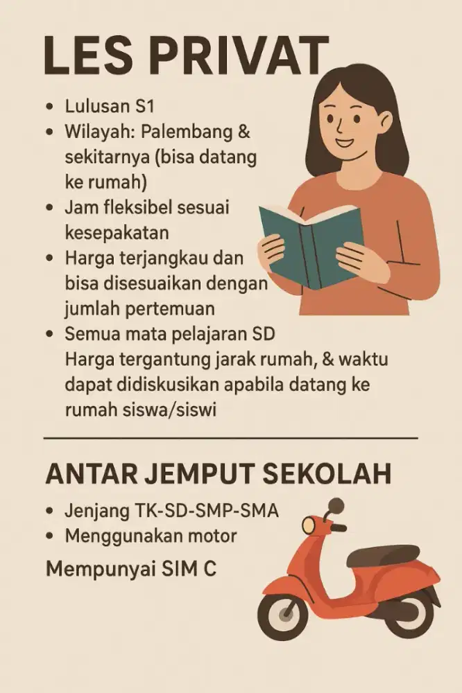 Les Privat dan Antar jemput anak