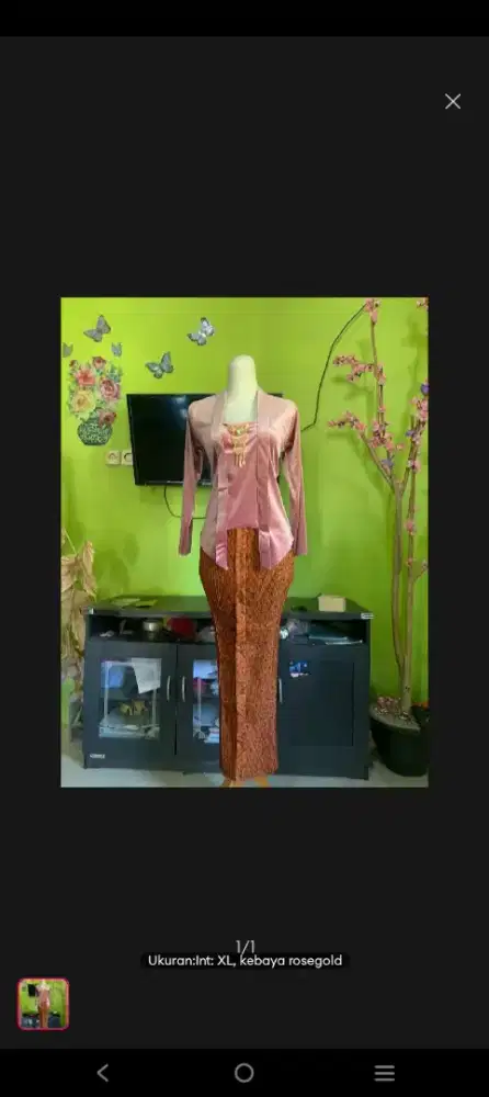 Kebaya bludru kutu baru dewasa