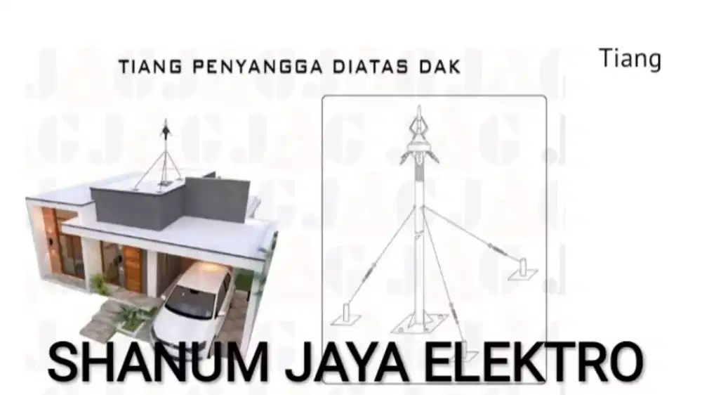 Penangkal petir konvensional dan radius