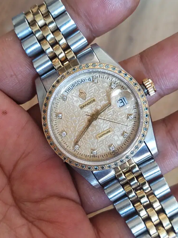 XX..TERJUAL..XX. SANDOZ President day Date witth jewerly Automatic