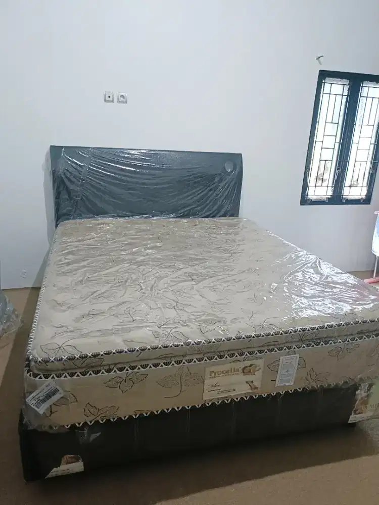 Dijual ranjang kasur springbed merk procella (uk.160 x 200)