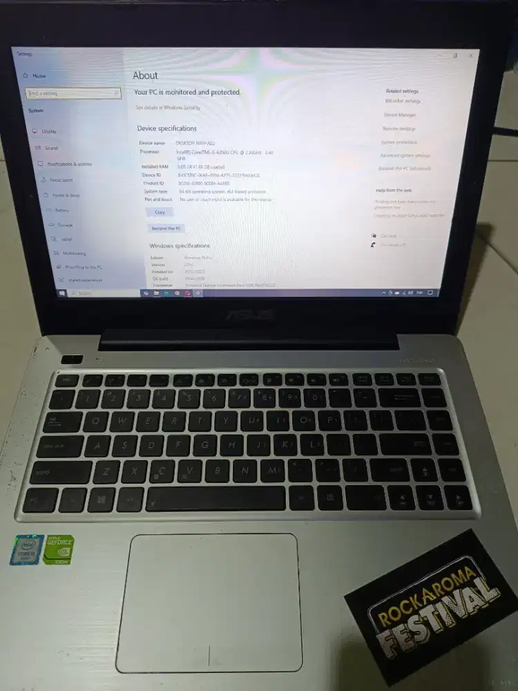 JUAL ASUS corei5 Gen6