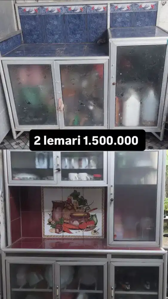 Lemari piring dan tempat kompor