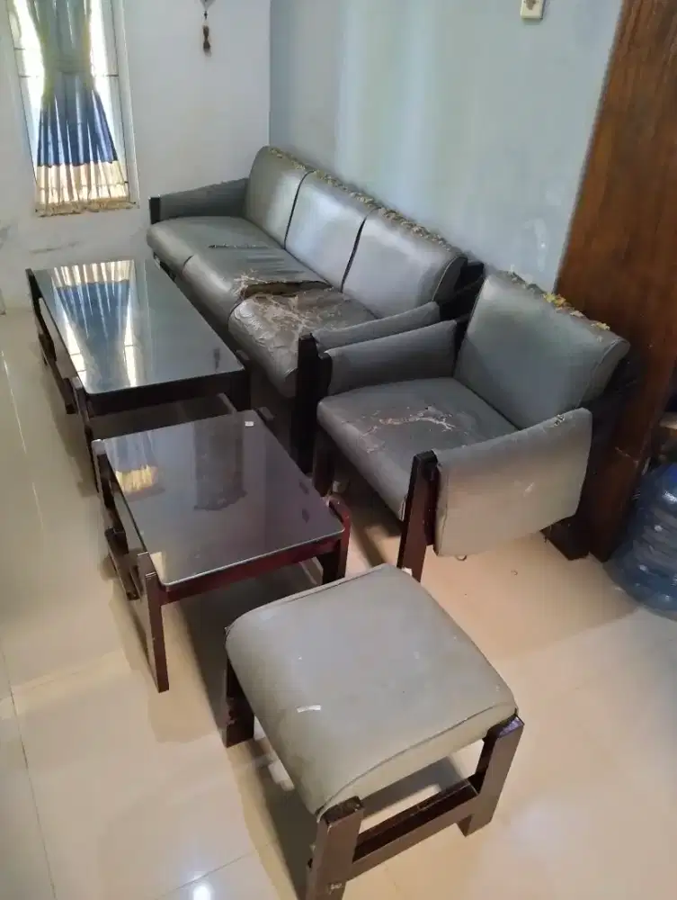 Sofa Tamu Kayu Jati asli 1972