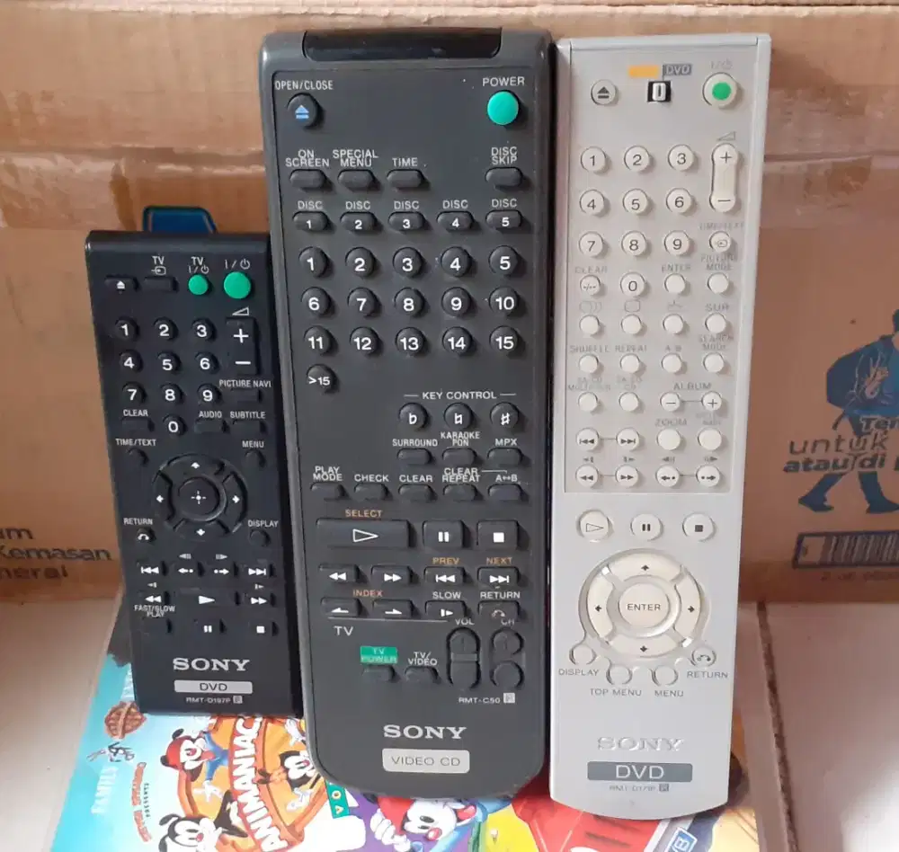 REMOTE DVD/TV SONY RMT-171P & RMT-D197P (3 Pcs)