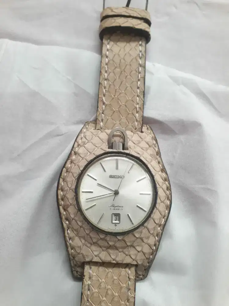jam tangan antik seiko skyliner manual normal