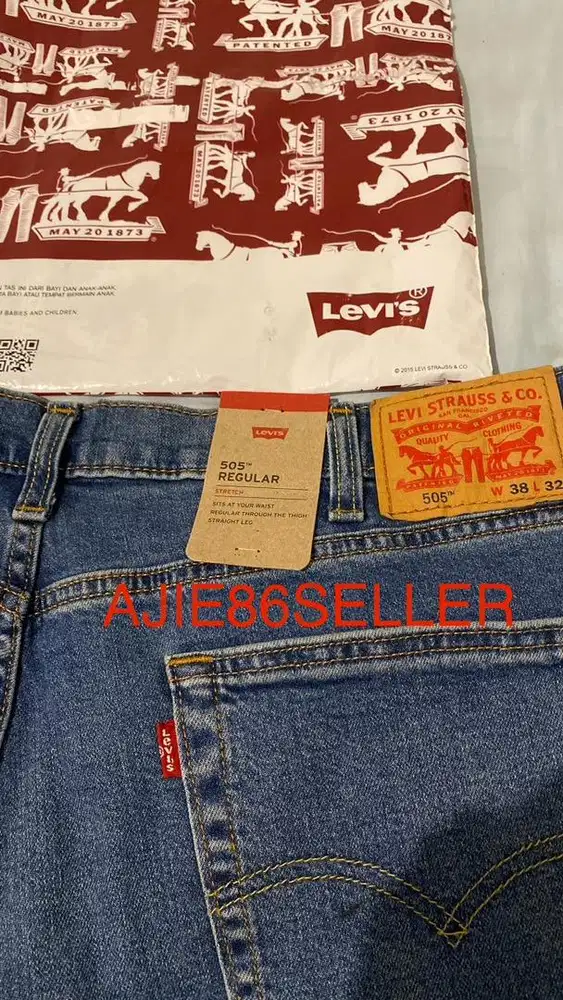 LEVI'S Jeans 505 Regular Size W38 L32 Original Levi's 100%