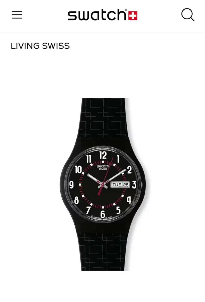 Jam tangan Swatch Jelly Living Swiss Watch SUJM704 Black